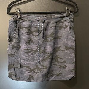 Black and Blue Camouflage Mini Skirt